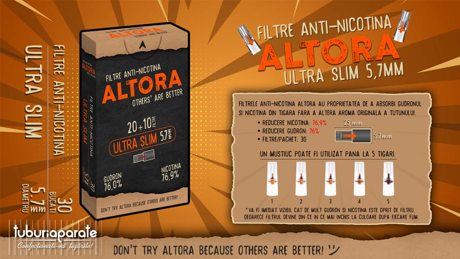 Filtre anti-nicotina Altora Ultra Slim 5,7 mm (30)
